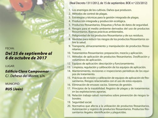 Curso de Manipulador de Fitosanitarios
